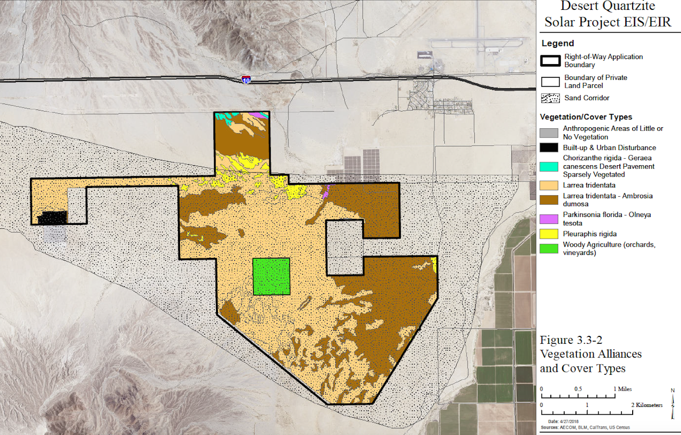 Desert Quartzite map sand